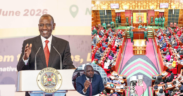 A photo collage of President William Ruto, Interior CS Kipchumba Murkomen and a past session of the Nationa Assembly