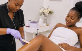 An AI photo of a lady being waxed