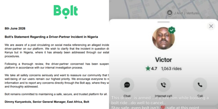 A collage of Bolt's statement and image showing the bolt driver. Photo/ File