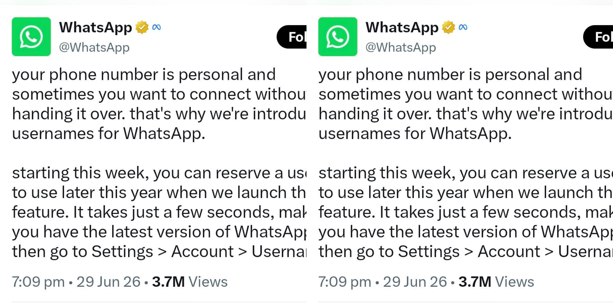 WhatsApp Users Can Now Claim Usernames Ahead of Rollout