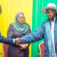 From left: Kenyan President William Ruto, Tanzania President Samia Suluhu and Uganda President Yoweri Museveni