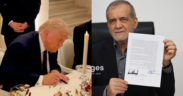 Iranian President Masoud Pezeshkian and U.S. President Donald Trump digitally and remotely signed the memorandum of understanding between Tehran and Washington.