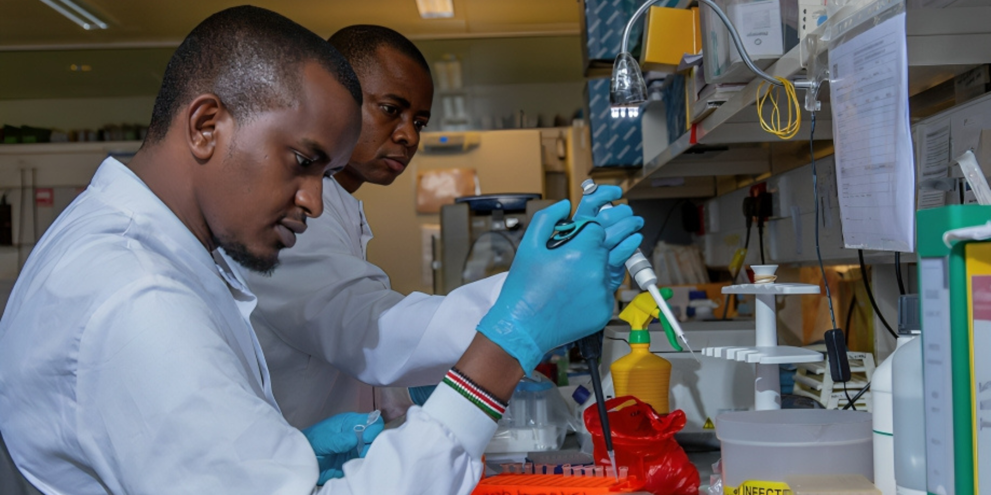 A photo of researchers carrying out a study in a laboratory. Photo/ KEMRI