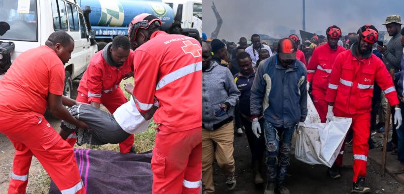 Kenya Red Cross first responders attended to 17 casualties with minor injuries at Gikomba Market during the fire incident.