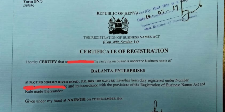 How to Replace a Lost Business Registration Certificate .Photo/ file