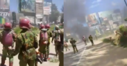Police clash with protesters in Nanyuki town. Photo/ file