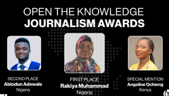 Open the Knowledge Journalism Awards Honour Three African Journalists