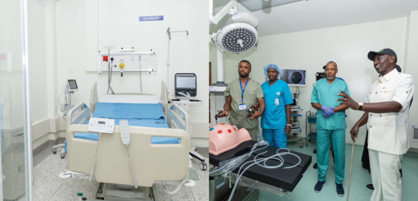 President William Ruto at Wajir County Teaching and Referral Hospital Accident and Emergency Wing