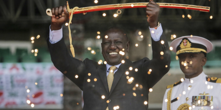 President William Ruto during his swearing-in as the fifth President of Kenya on September 13, 2022. PHOTO/AP