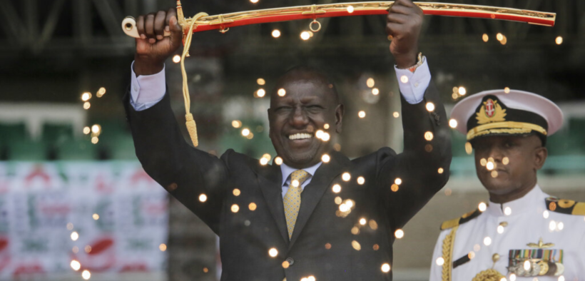 President William Ruto during his swearing-in as the fifth President of Kenya on September 13, 2022. PHOTO/AP