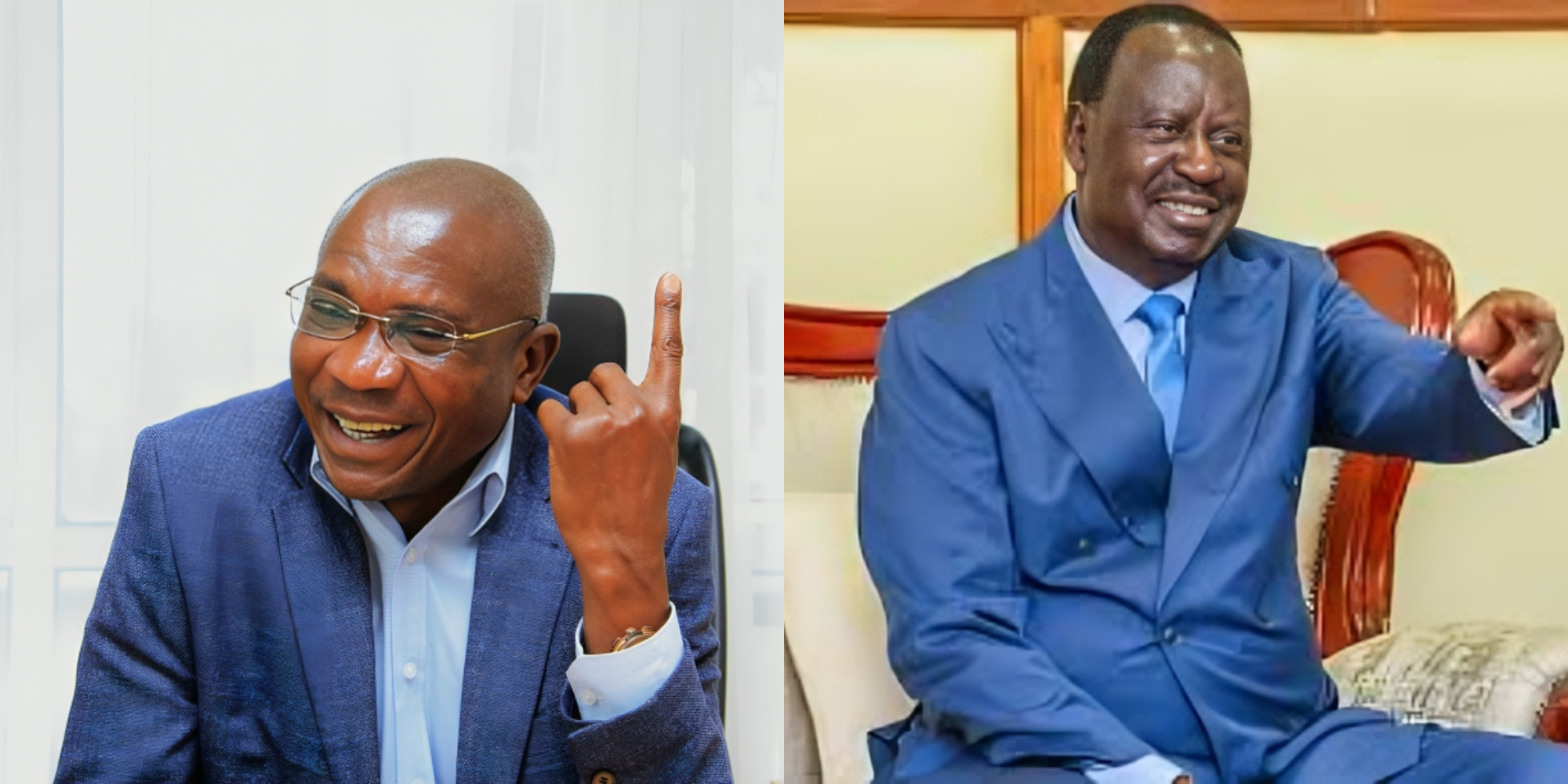 A photo of Dennis Onyango and Raila Odinga . Photo/ file