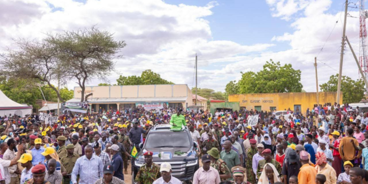 President Ruto while visiting the people of Habaswein in Wajir County on May 31PHOTO/PCS