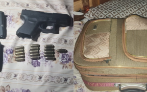 A stolen firearm from a licensed private firearm holder recovered by DCI from a house in Kangemi in Nairobi. PHOTO/ DCI