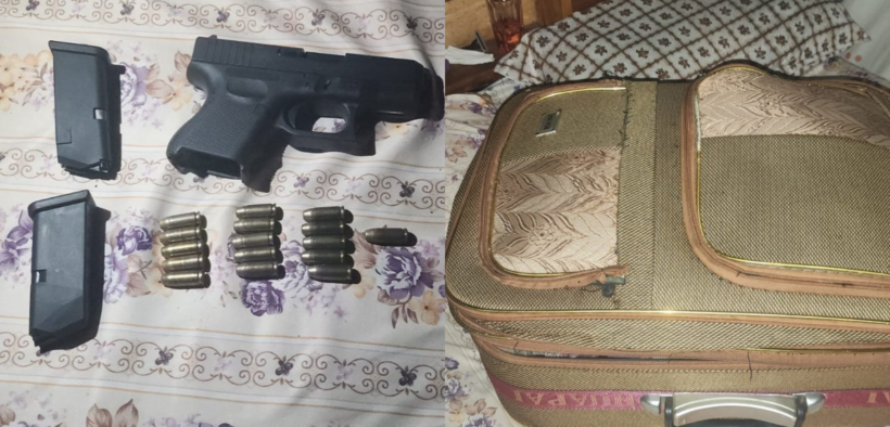 A stolen firearm from a licensed private firearm holder recovered by DCI from a house in Kangemi in Nairobi. PHOTO/ DCI