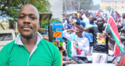 A photo collage of MC Adek Tatu and the Linda Mwananchi Movement section Edwin Sifuna and Babu Owino in a past rally address. PHOTO/ File