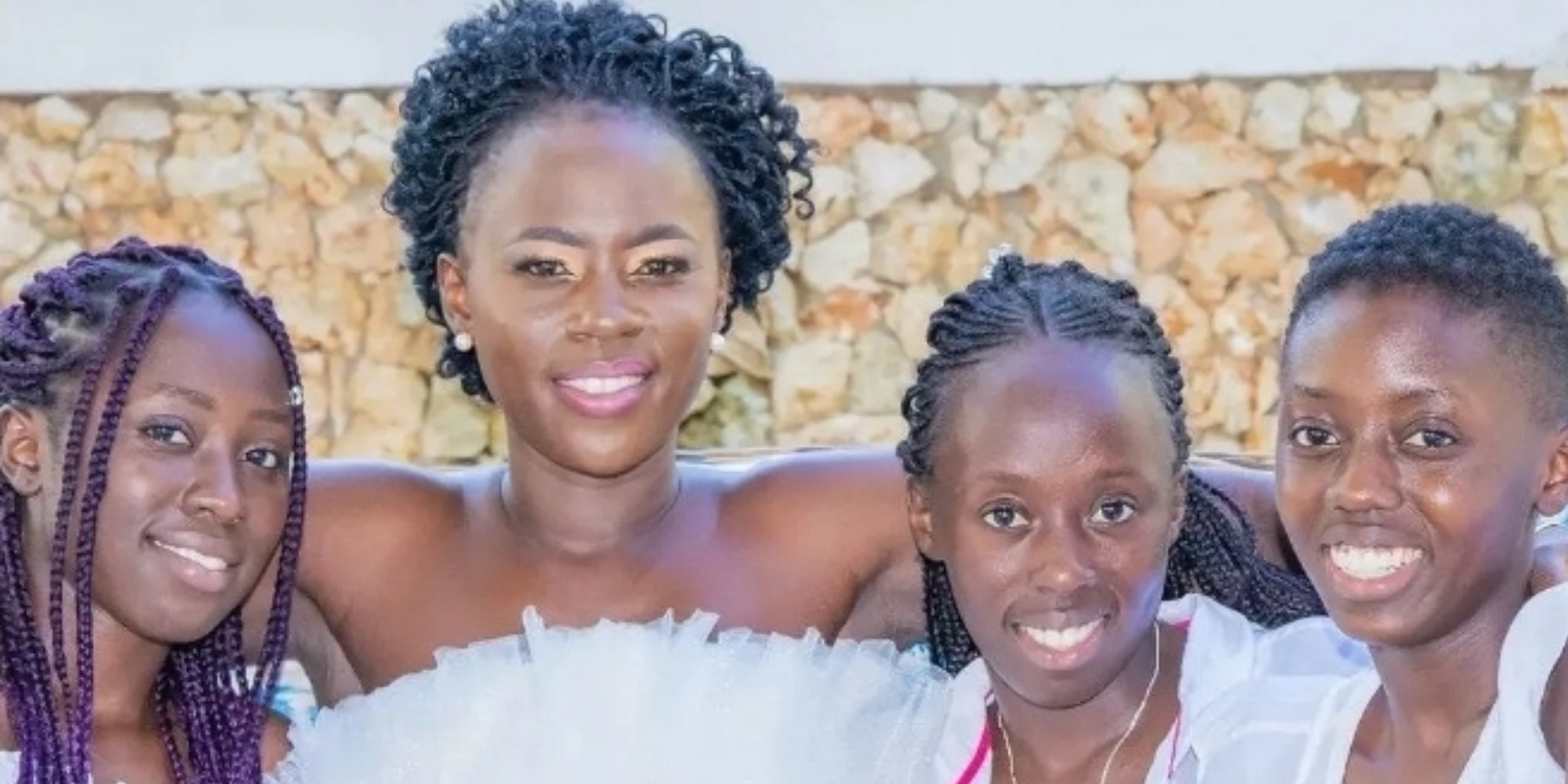 Akothee with her three daughters Fancy Makadia, Vesha Okello and Rue Baby. PHOTO/ Akothee