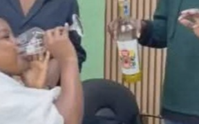 A client getting a shot of alcohol PHOTO/FB