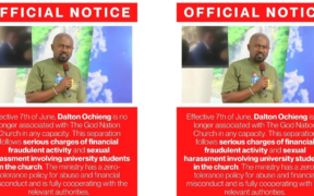 Notice posted by God Nation Church PHOTO/God Nation Church
