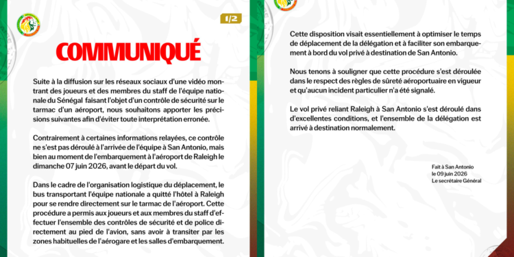 Senegal FA Clarifies Airport Security Check Video During World Cup Travel