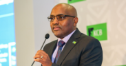 KCB Group CEO, Paul Russo addressing the media during a past event. PHOTO/FILE.