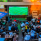 Football fans gather at an open restaurant to watch a football match. PHOTO/ File