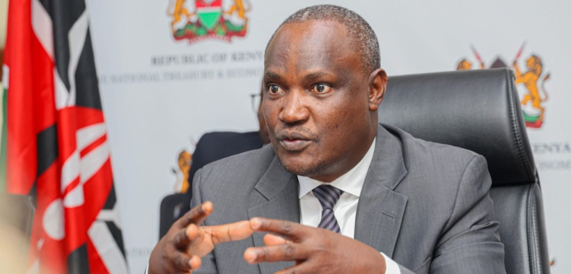 Treasury CS John Mbadi while addressing press at the National Treasury building in Nairobi on February 9 PHOTO/TCS