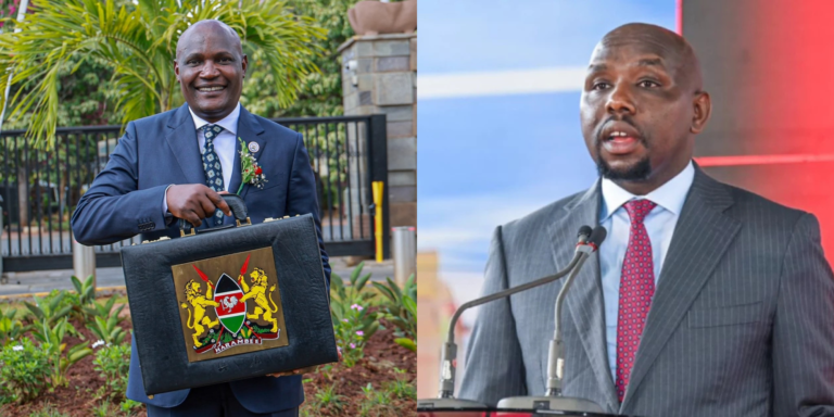 A photo collage of CS for Treasury John Mbadi and Interior CS Kipchumba Murkomen. PHOTO/ File