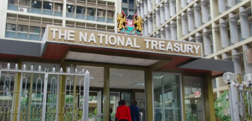 The National Treasury building in Nairobi main entrance. PHOTO/ File