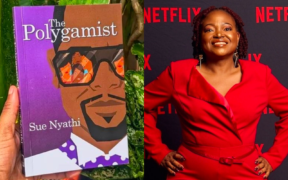 A collage of The Polygamist novel and the author Sue Nyathi PHOTO/Sue IG