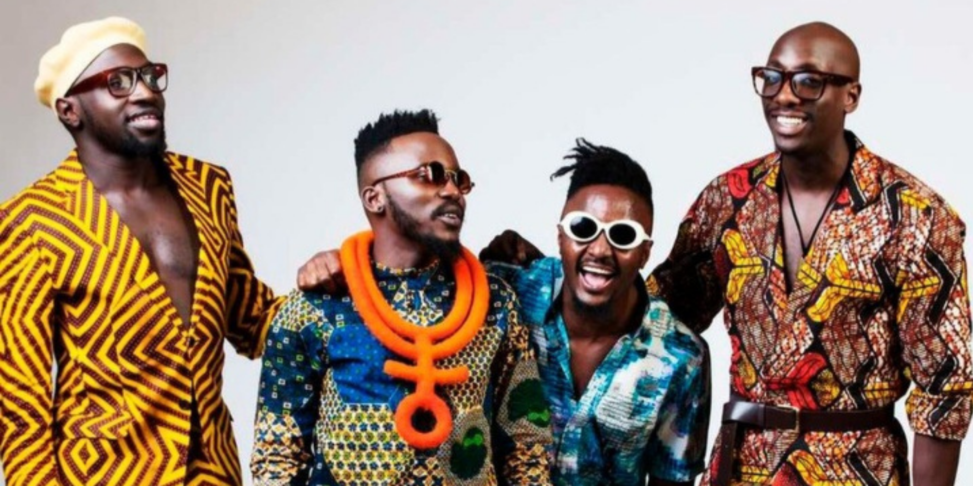 Sauti Sol band members, from left, Polycarp Otieno, Willis Chimano, Savara Mudigi and Bien-Aimé Baraza. PHOTO/ Nation Media Group