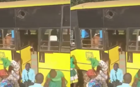 A collage photo of a damaged Friends School Binyenya bus captures the aftermath of the Matungu attack that left students injured during a violent ambush near Mayoni Bridge on June 13. PHOTO/ Sceengrab.