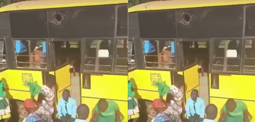 A collage photo of a damaged Friends School Binyenya bus captures the aftermath of the Matungu attack that left students injured during a violent ambush near Mayoni Bridge on June 13. PHOTO/ Sceengrab.
