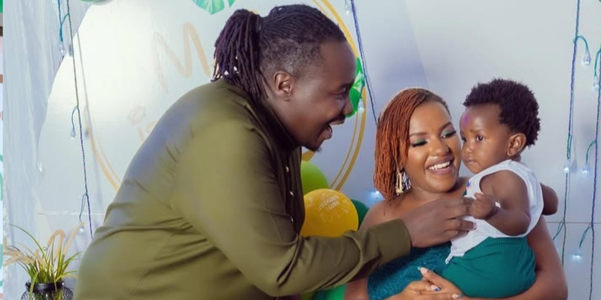 Willis Raburu and Ivy Namu celebrating their son's first birthday. PHOTO/ Ivy Namu Instagram