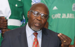 Gor Mahia chairman Ambrose Rachier during a past media address at Gor's headquarters in Nairobi. PHOTO/ File