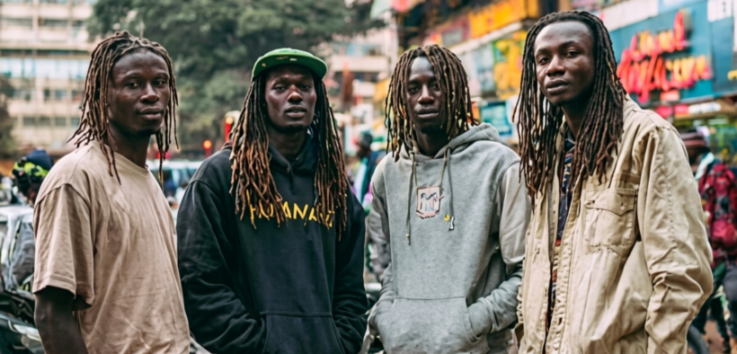 An AI generated photo of youths wearing dreadlocks. PHOTO/ CHATGPT