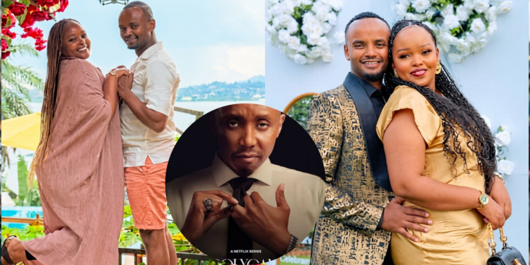 A photo collage of Kabi WaJesus and Milly WaJesus and an insert of The Polygamist Character Jonasi. PHOTO/ Milly WaJesus/ Sue IG