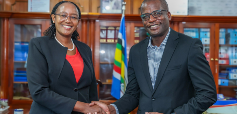 Bamburi Cement PLC Chief Executive Officer Geoffrey Ndugwa at the KEBS Head Office, where he held discussions with KEBS Managing Director Esther Ngari, on strengthening cooperation between the two institutions on matters construction materials. PHOTO/ File