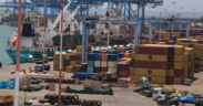 An aerial view of the port of Mombasa loading dock. PHOTO/ KPA
