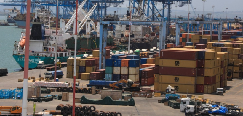 An aerial view of the port of Mombasa loading dock. PHOTO/ KPA