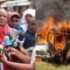 Kitengela Chairman of the Maa Unity Agenda, Godfrey Olenghabaiya, leads elders in a peace gathering and issues a firm warning ahead of June 25 protests amid rising tensions and a vehicle on fire after chaos that erupted at the women and youth empowerment event in Kuresoi North on June 19, 2026. PHOTO/ Screengrab