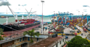 Aerial view of the Port of Mombasa landing dock and storage area. PHOTO/ KPA