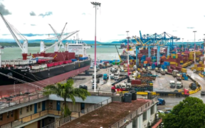 Aerial view of the Port of Mombasa landing dock and storage area. PHOTO/ KPA