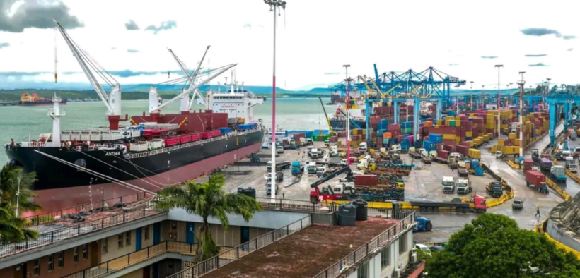 Aerial view of the Port of Mombasa landing dock and storage area. PHOTO/ KPA