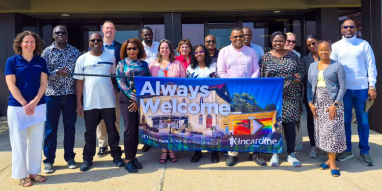 Kenyan delegation pose for a group photo during a visit to the Municipality of Kincardine, host community of Bruce Power in CanadaPHOTO/Standard