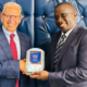 Esri Inc. Managing Director Dean Angelides together with Nairobi Water Managing Director Martin Nang’ole at Nairobi Water headquarters in Nairobi. PHOTO/ File