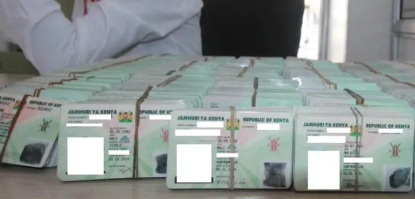 File image of national ID cards at a government office. PHOTO/ File