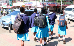 School students returning home from a past half-term break in. Nairobi. PHOTO/ The Standard.