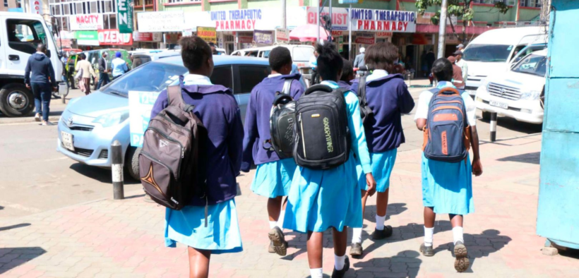 School students returning home from a past half-term break in. Nairobi. PHOTO/ The Standard.