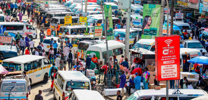 Matatus lining up in Nairobi's OTC area waiting for passengers to board. PHOTO/ File