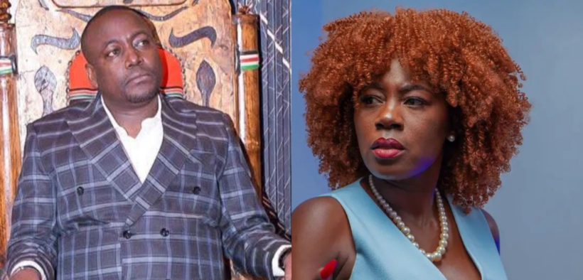 A collage of Akothee and Kanyari PHOTO/FB